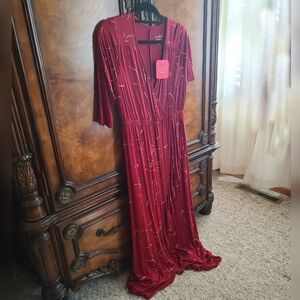 Isabel Maternity By Ingrid & Isabel Red Floral Dress